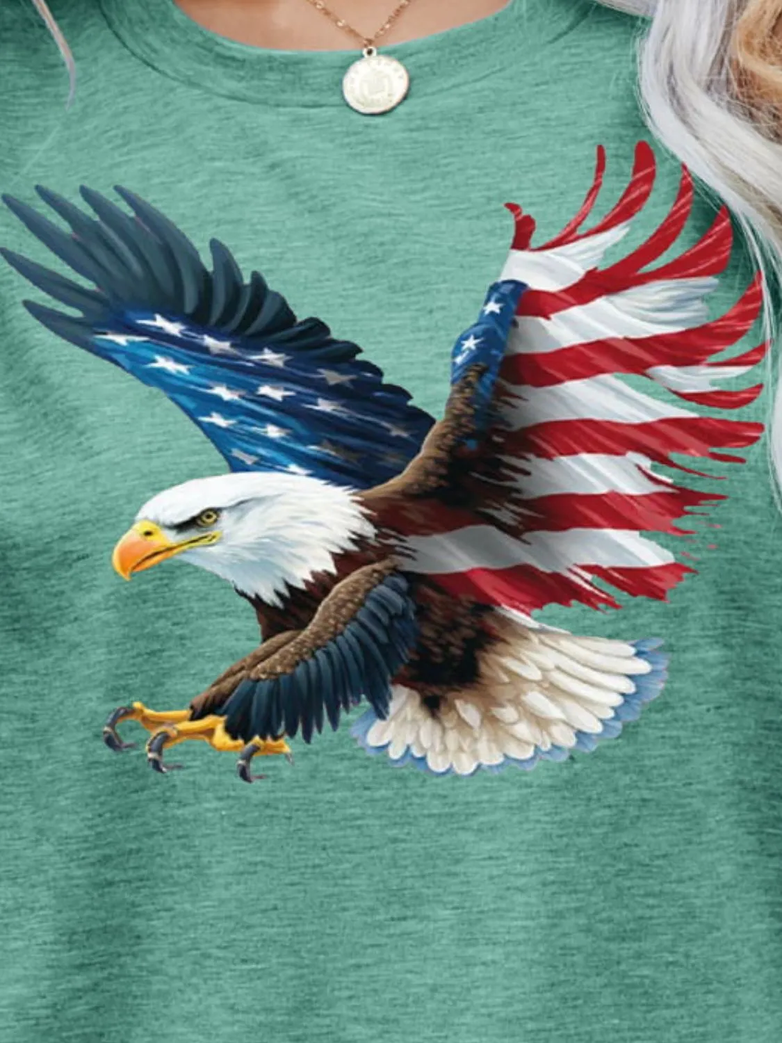 Celebrate Independence Day with our America Fourth of July US Flag Eagle Graphic Tee - Perfect for Showing Patriotism and Freedom