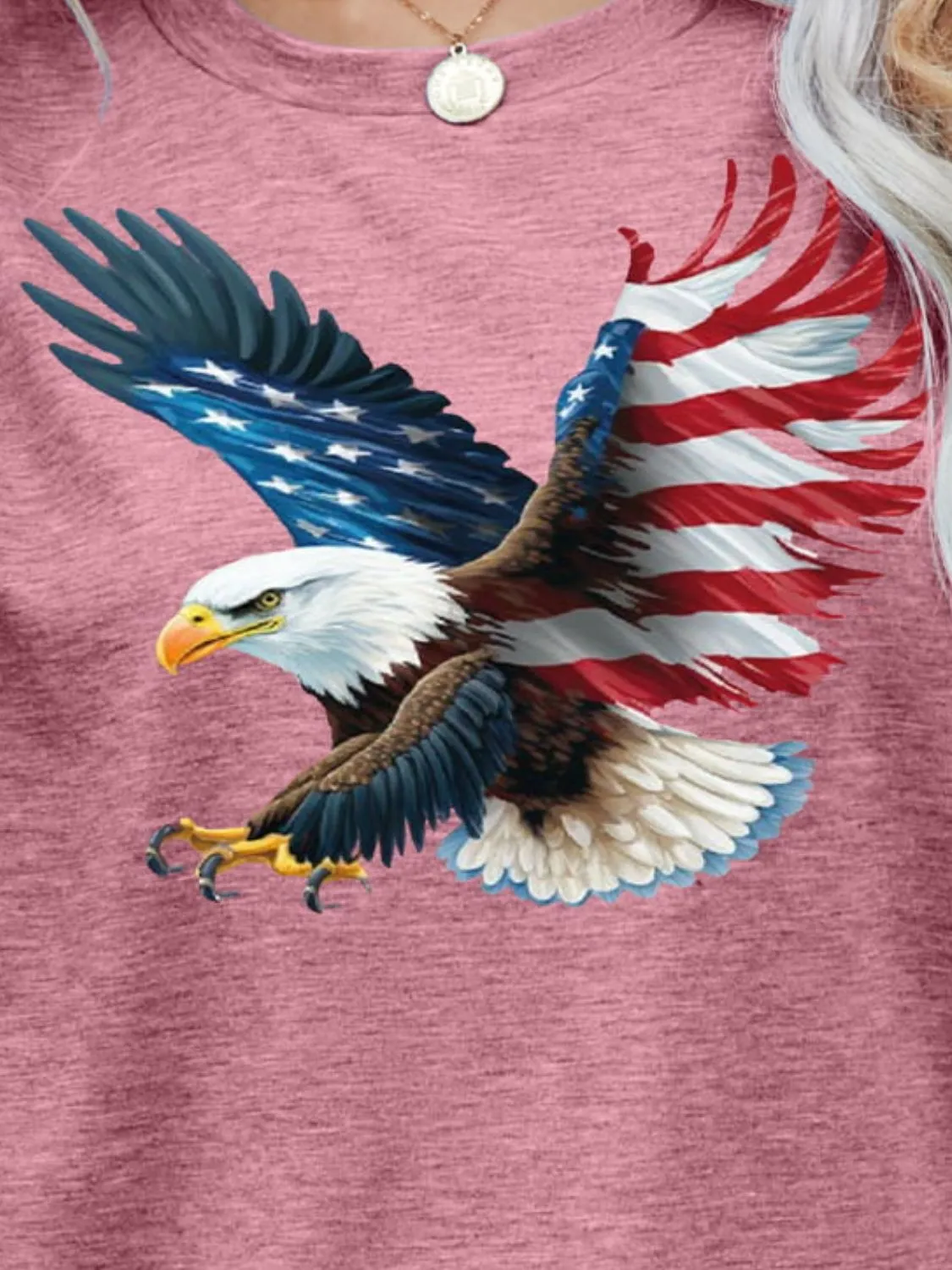 Celebrate Independence Day with our America Fourth of July US Flag Eagle Graphic Tee - Perfect for Showing Patriotism and Freedom