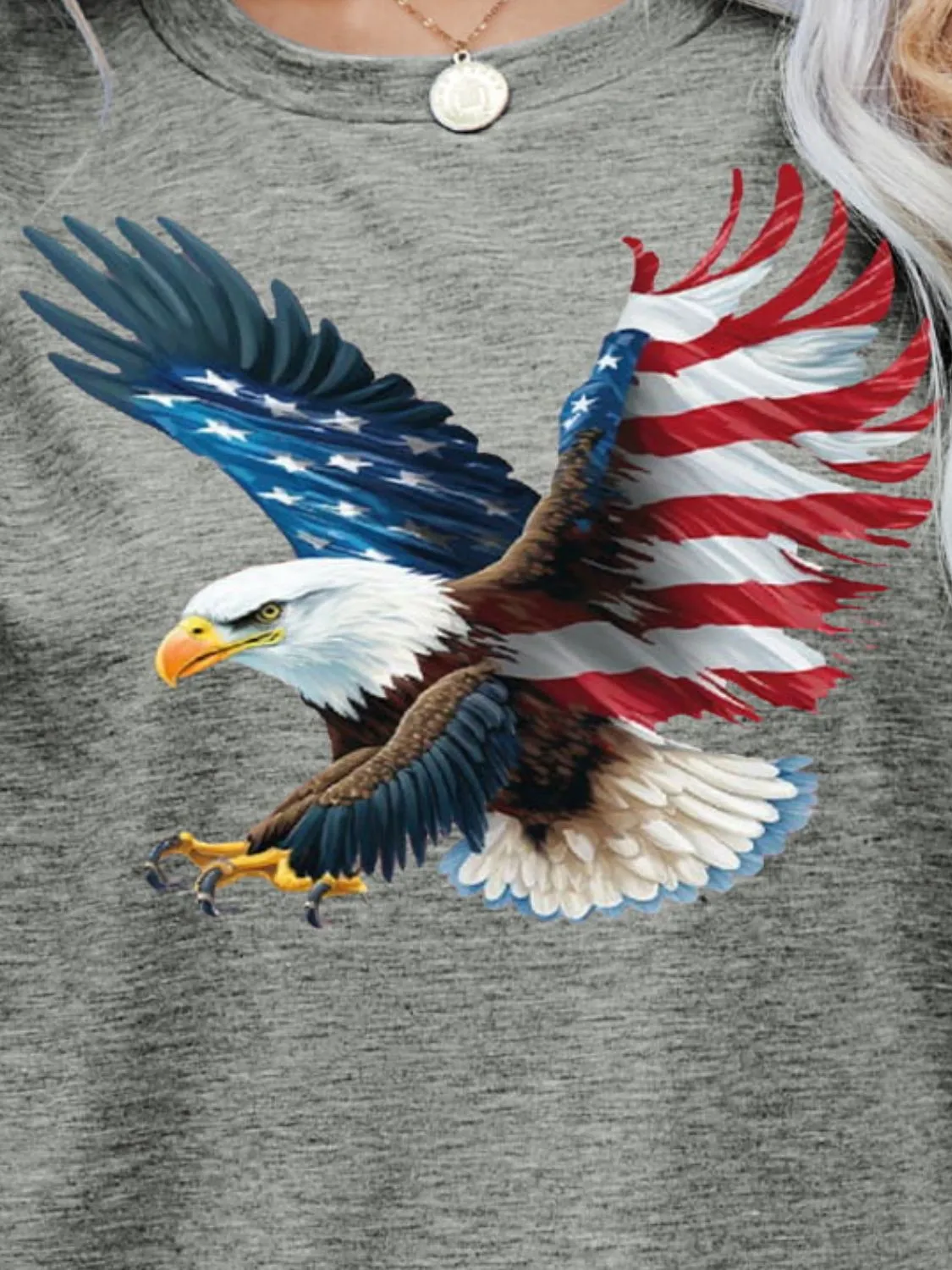 Celebrate Independence Day with our America Fourth of July US Flag Eagle Graphic Tee - Perfect for Showing Patriotism and Freedom