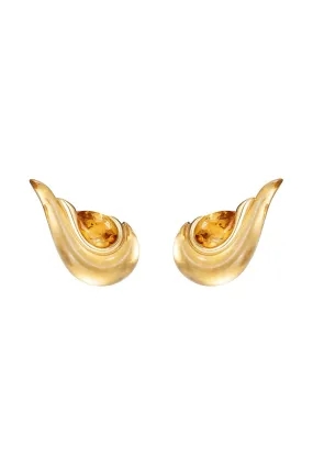 Citrine Gleam Stud Earrings