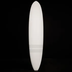 Classic Longboard  7'10" - Matte White & Grey Stripe