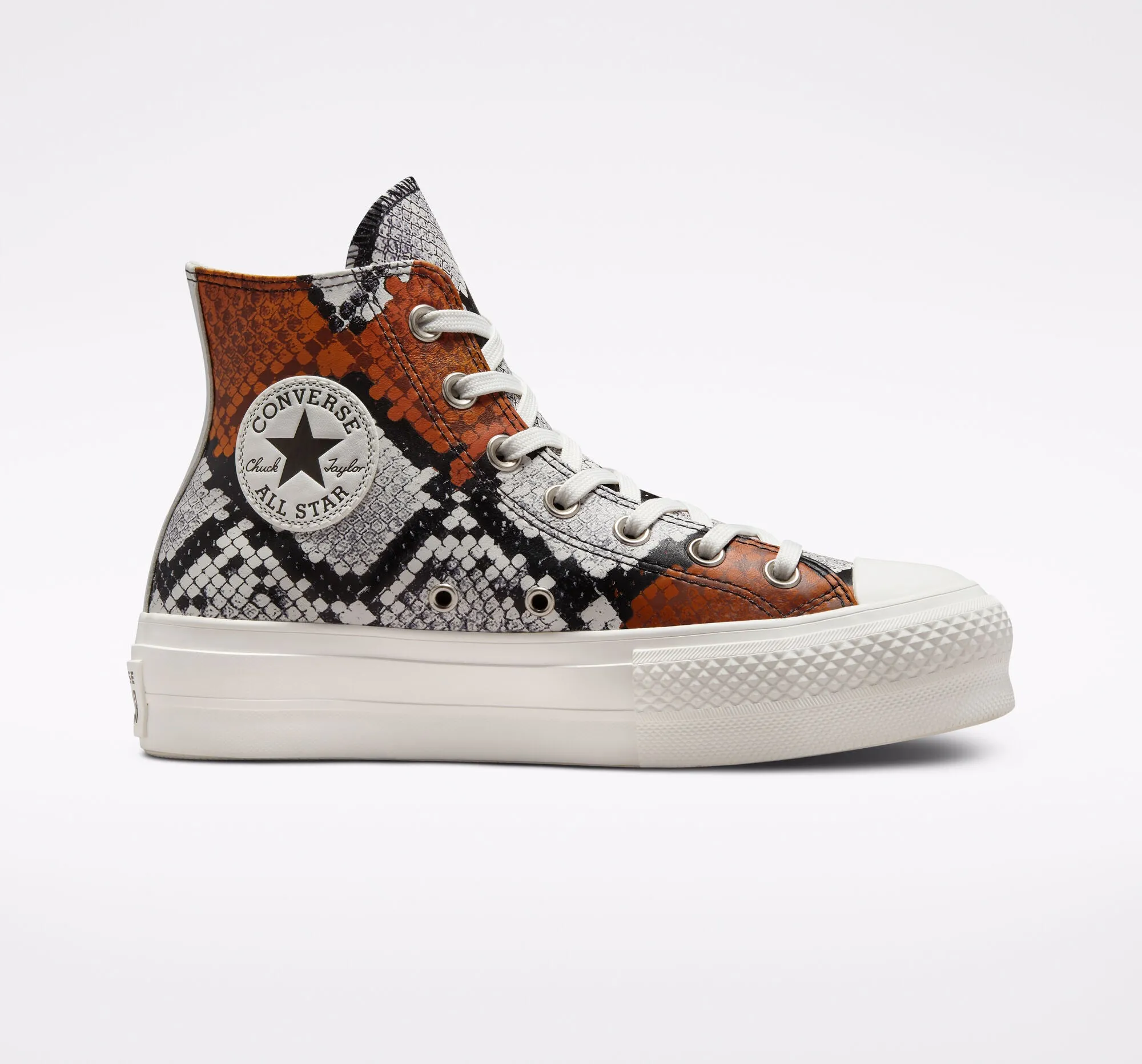 Converse Chuck Taylor All Star Lift 573082C vintage white black orange women's sneakers shoe