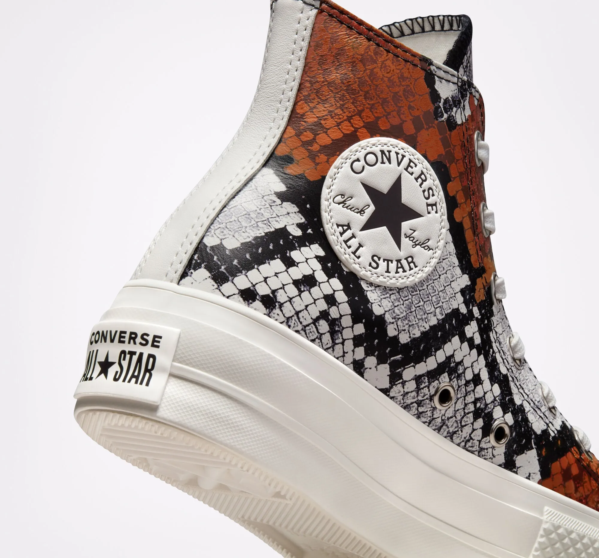 Converse Chuck Taylor All Star Lift 573082C vintage white black orange women's sneakers shoe