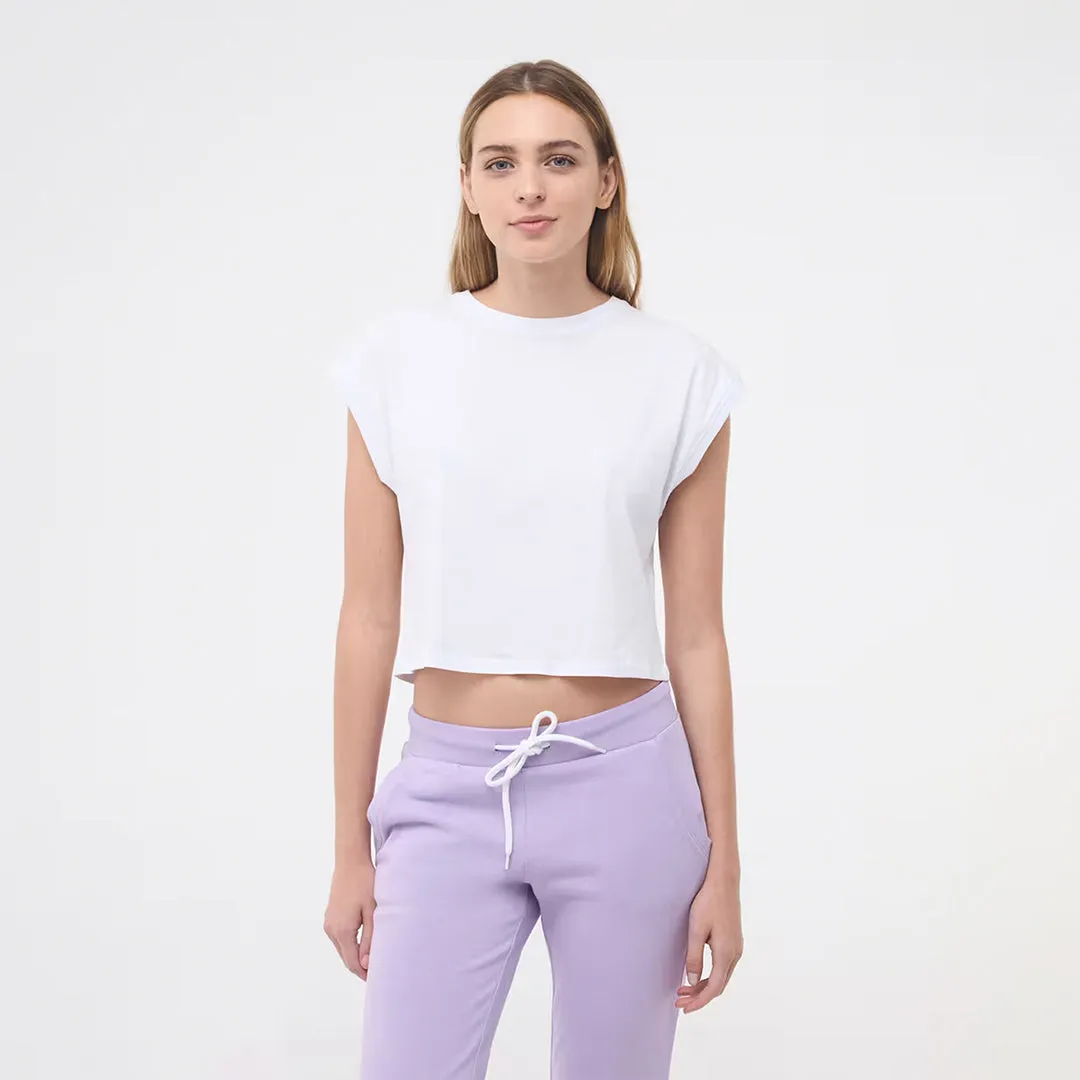 Crew Neck Cropped Shirt