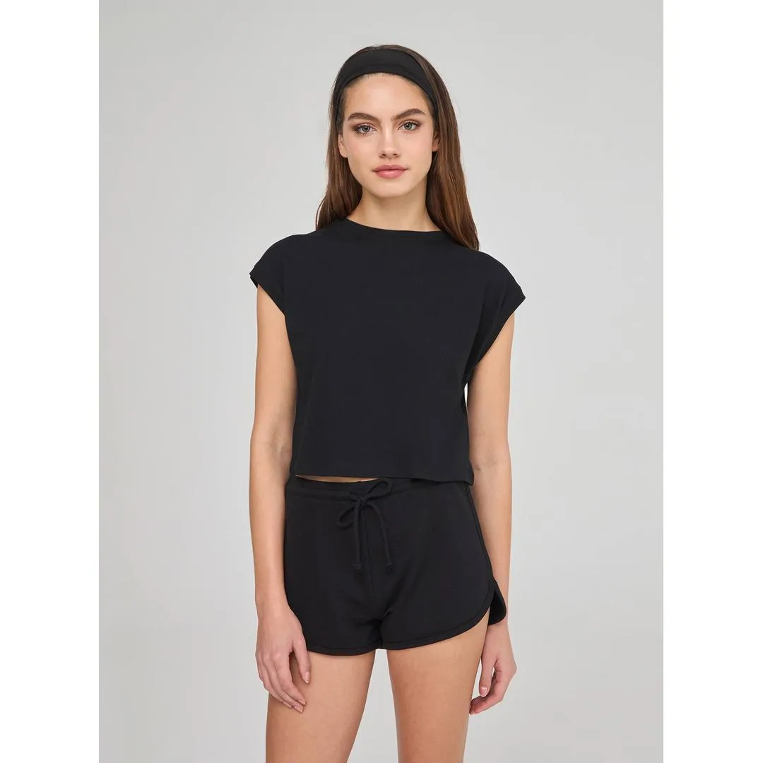 Crew Neck Cropped Shirt