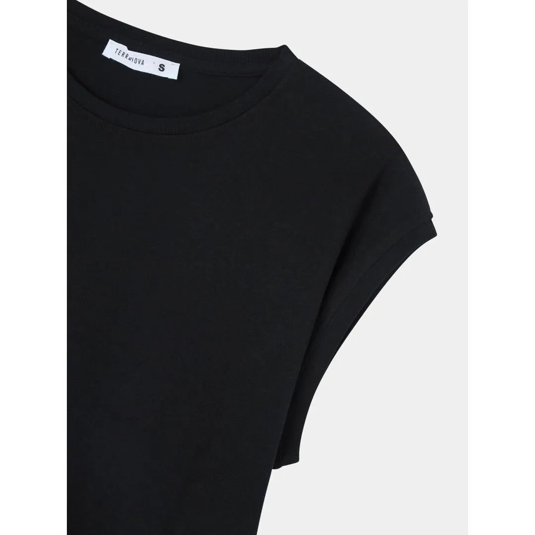 Crew Neck Cropped Shirt