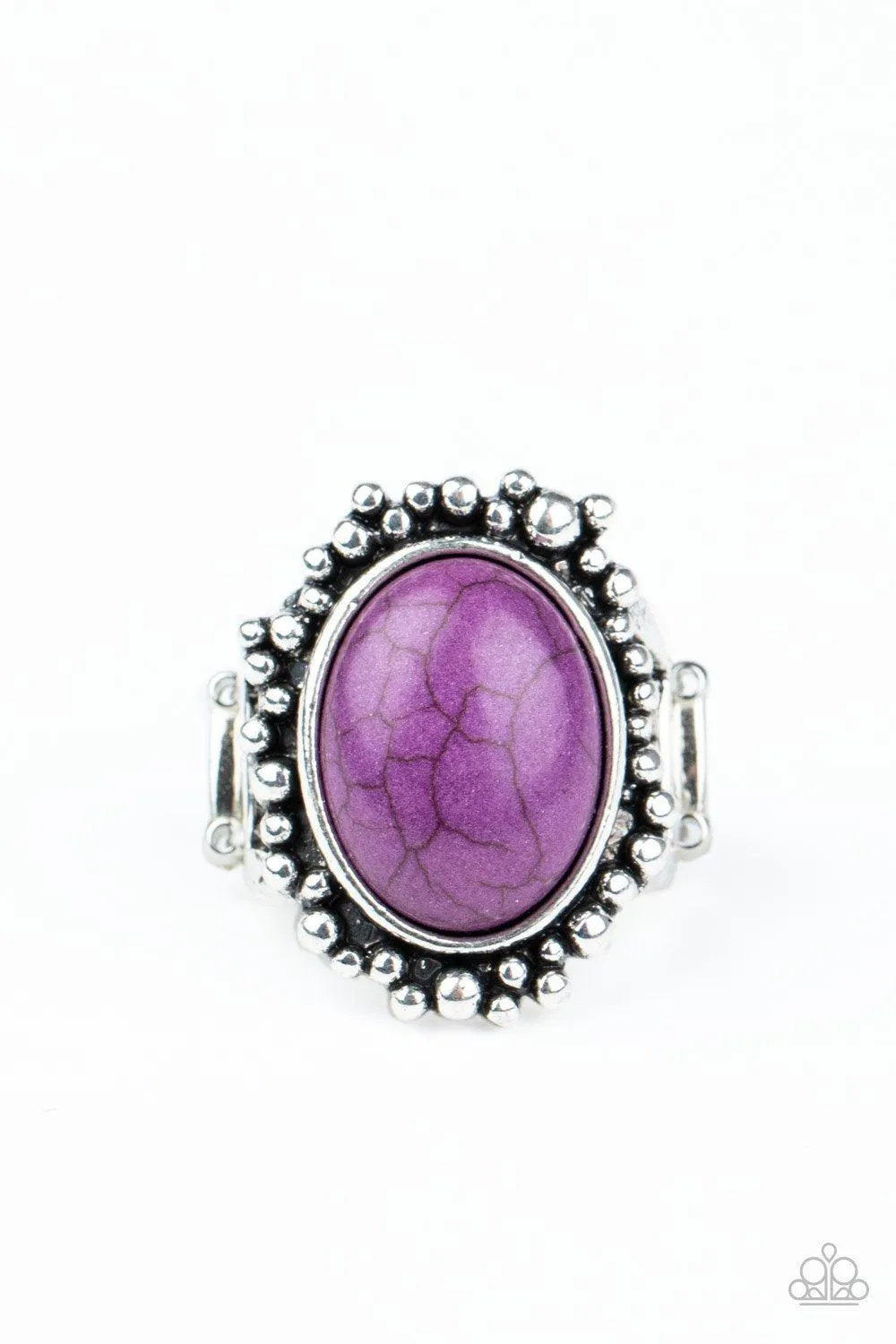 Desert Mine Purple Stone Ring - Paparazzi Accessories