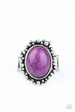 Desert Mine Purple Stone Ring - Paparazzi Accessories