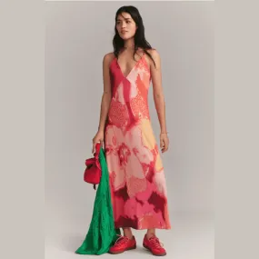 Desigual Out-of-focus Midi Slip Dress in Multi Color