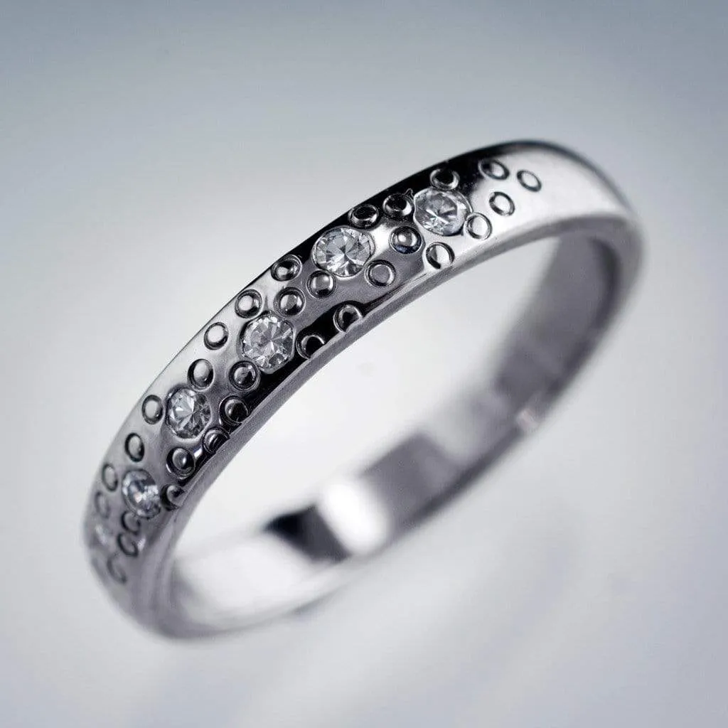 Diamond Star Dust Wedding Ring