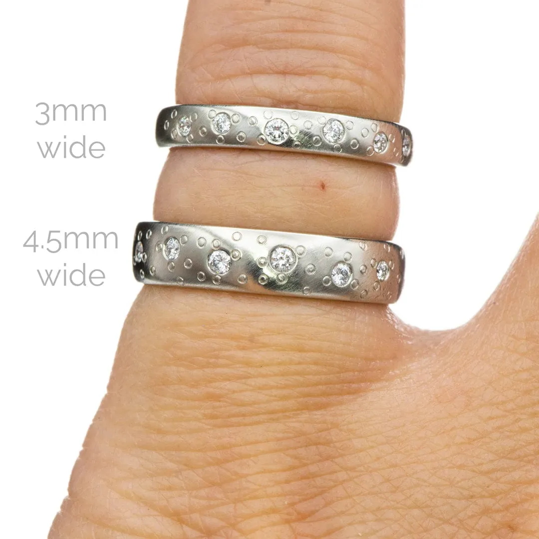 Diamond Star Dust Wedding Ring