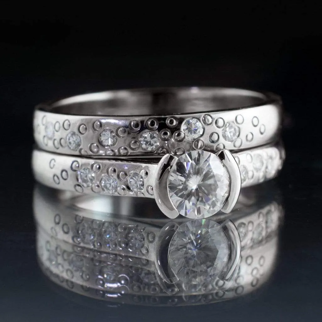 Diamond Star Dust Wedding Ring