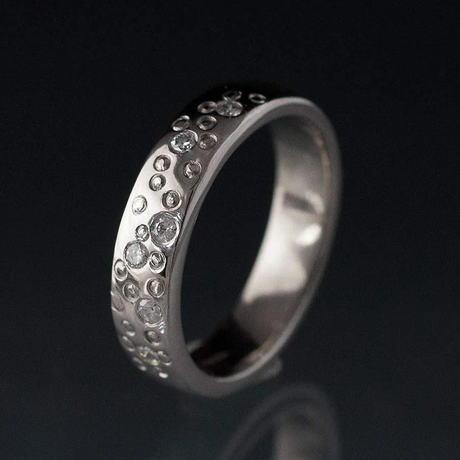 Diamond Star Dust Wedding Ring