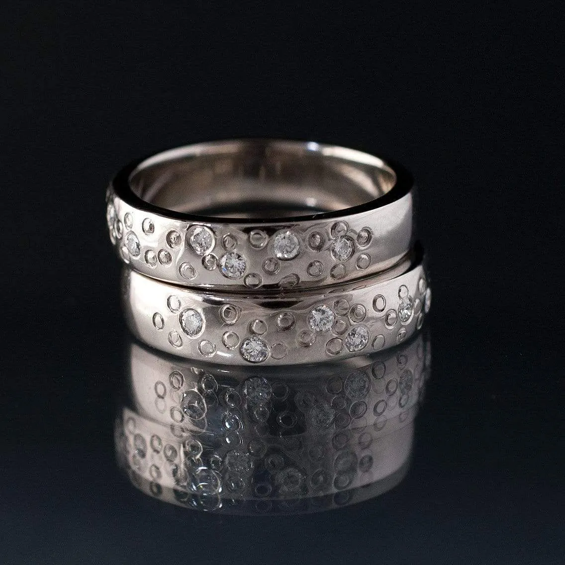 Diamond Star Dust Wedding Ring