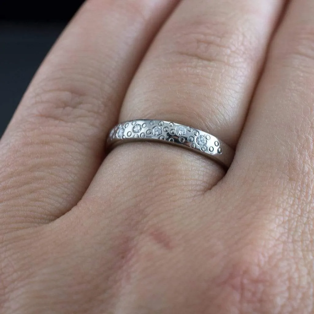 Diamond Star Dust Wedding Ring