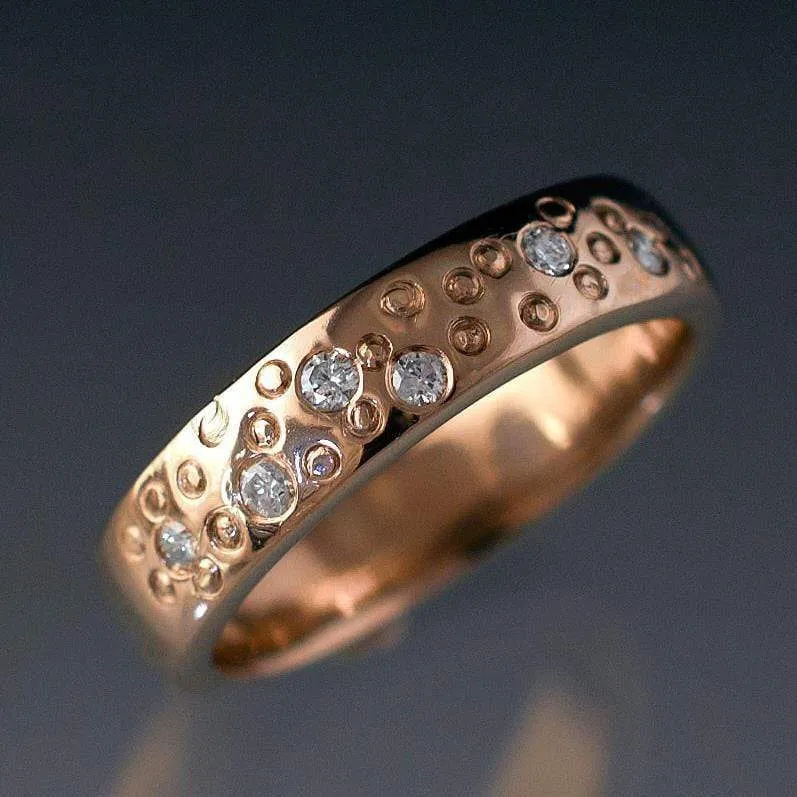 Diamond Star Dust Wedding Ring