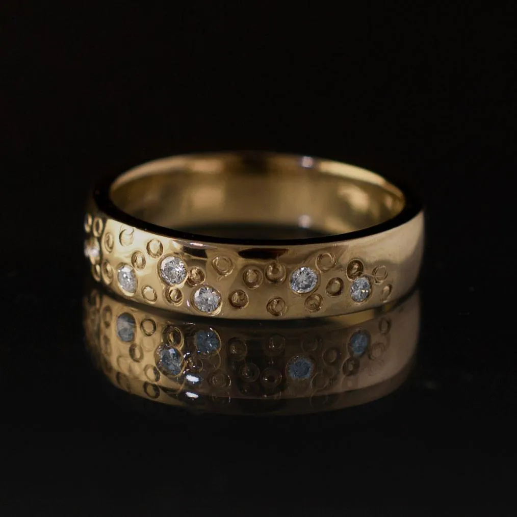 Diamond Star Dust Wedding Ring