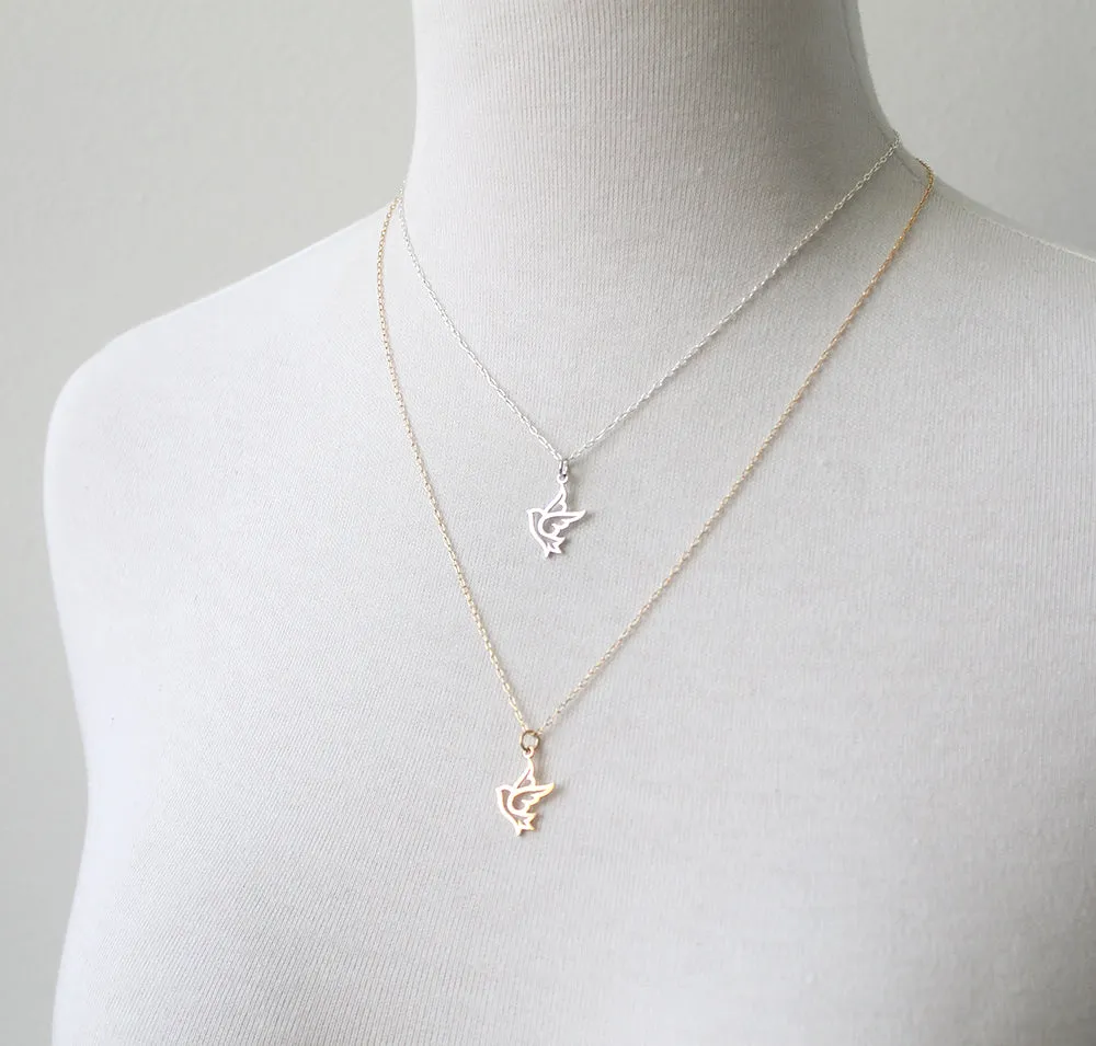 Dove Charm Necklace