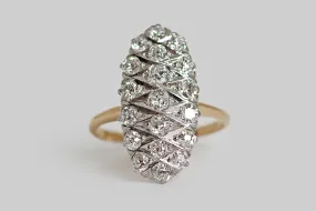 Edwardian OMC Diamond Oval Cluster Ring