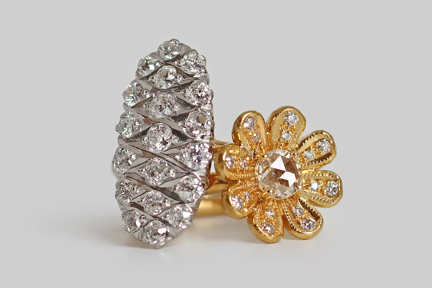 Edwardian OMC Diamond Oval Cluster Ring