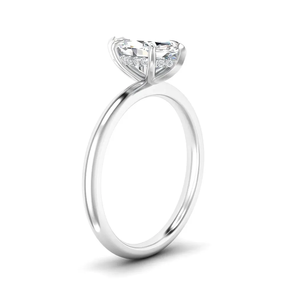 Elaine  - 18ct White Gold - Marquise