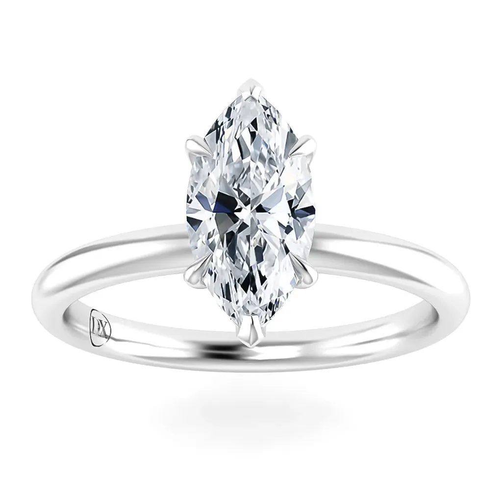 Elaine  - 18ct White Gold - Marquise