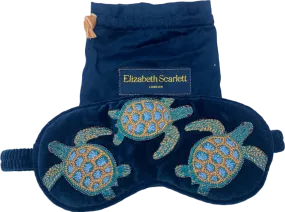 Elizabeth Scarlett Navy Velvet Turtle Eye Mask