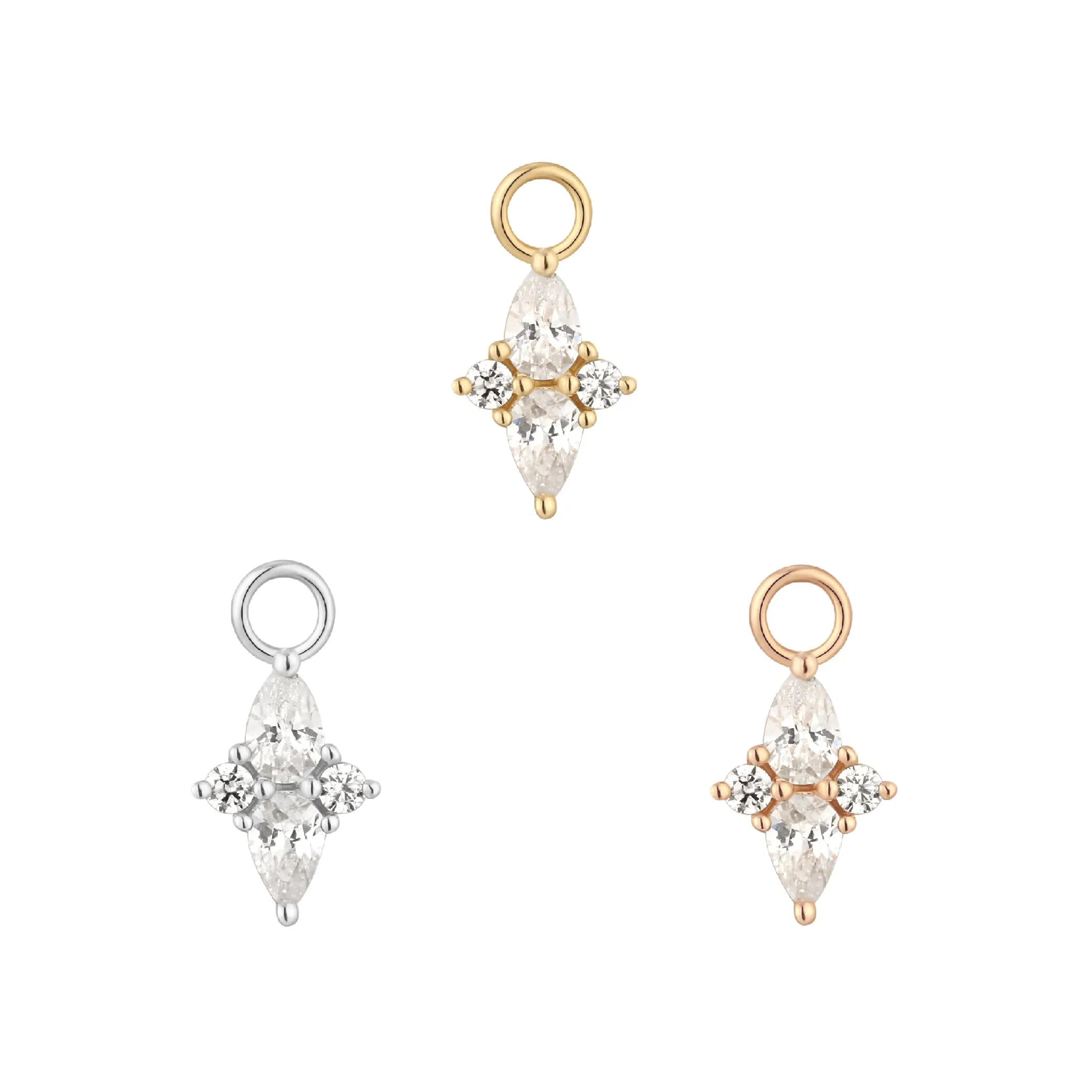 Ethereal - CZ - Gold Charm