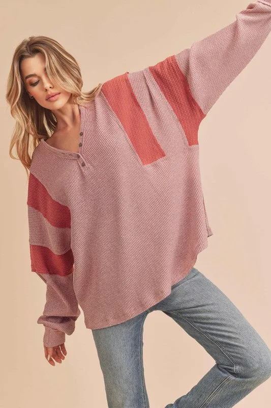 Fern Henley Long Sleeve Top