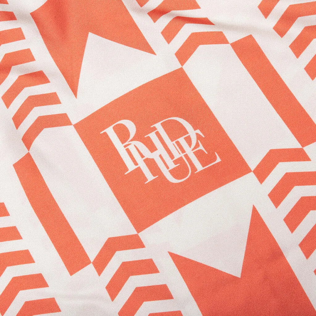 Grasse Button Up - Orange/Ivory