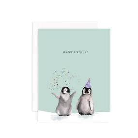 Happy Birthday Penguins Card