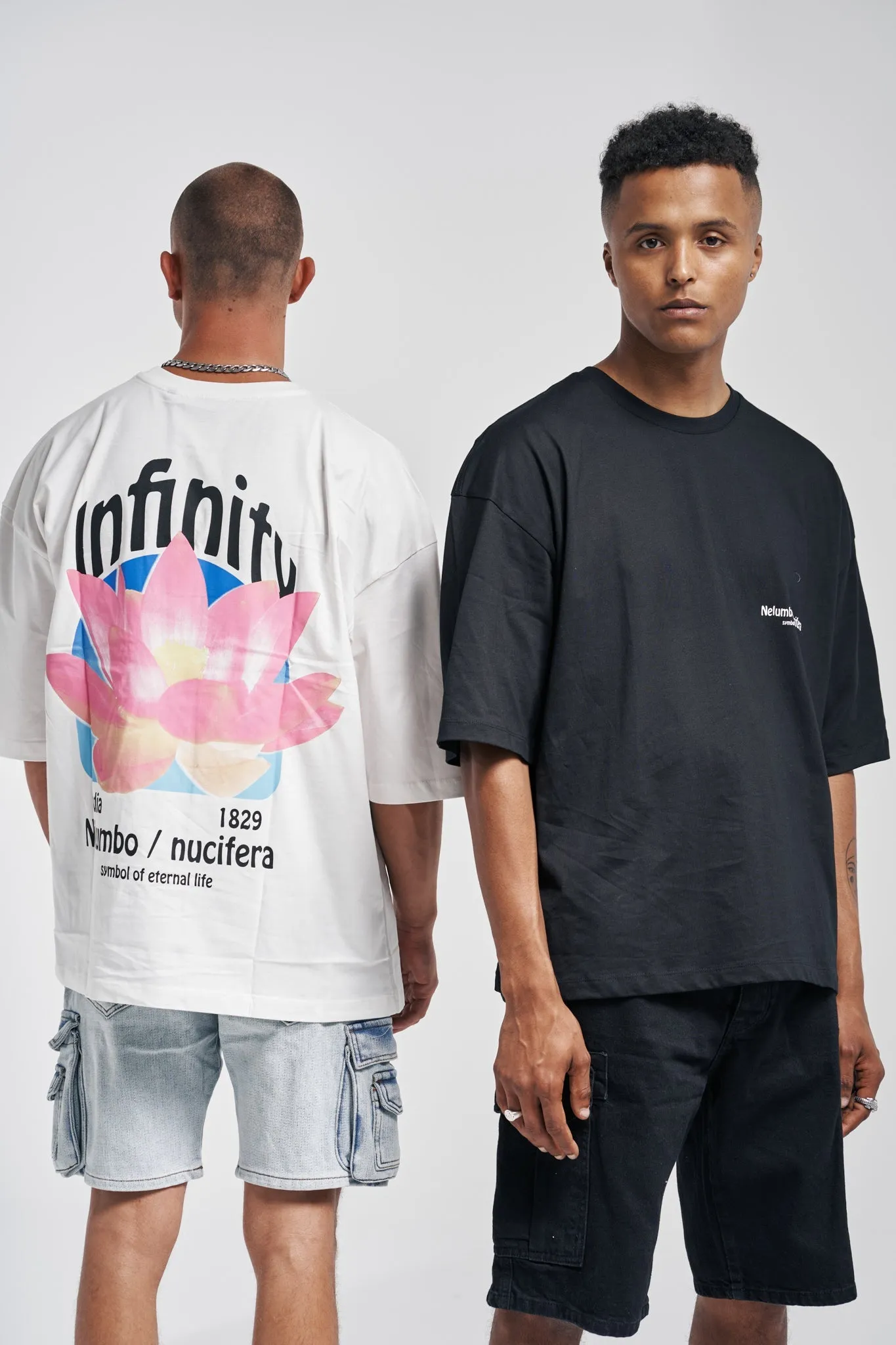 Infinity Nucifera Oversized Tee Black