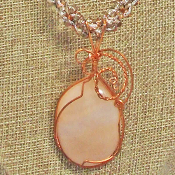 Jacaranda Honey Agate Cabochon Pendant Necklace