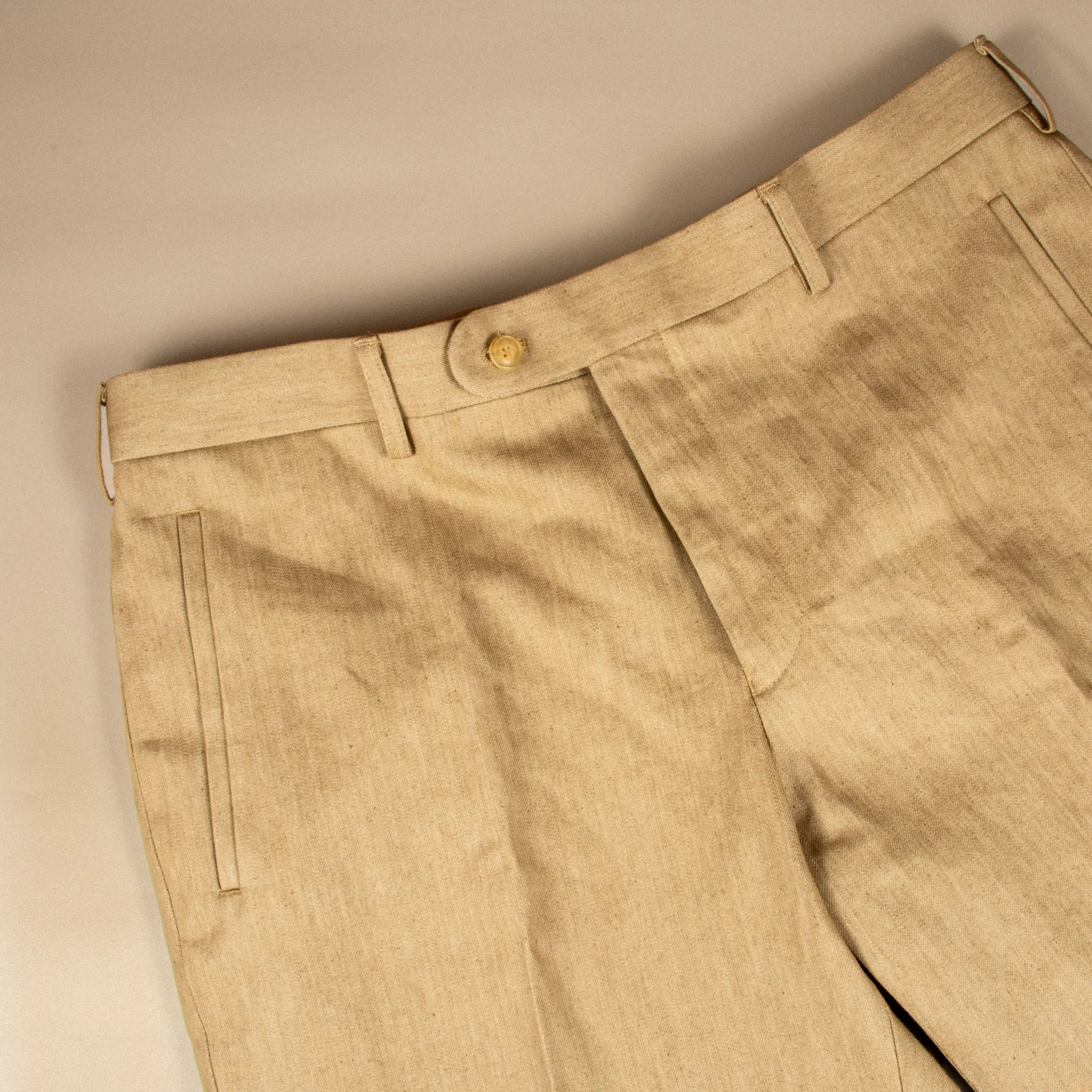 Japanese woven Paper Cotton Wheat Custom Trousers