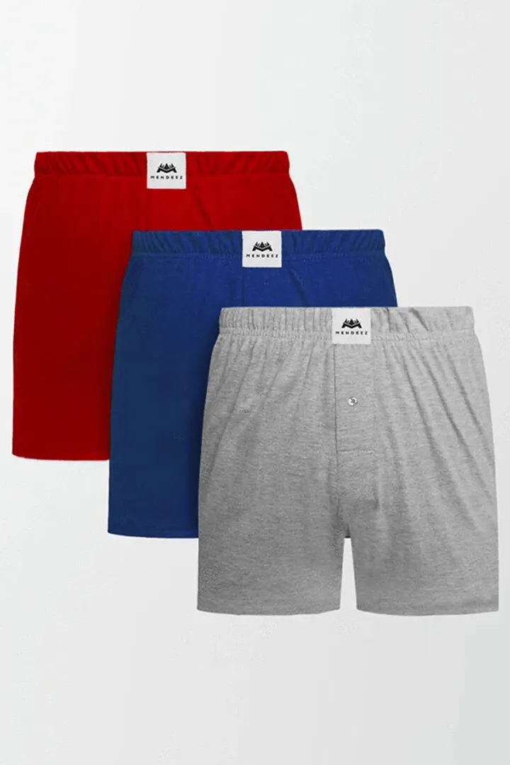 Jersey Boxer Shorts - Pack of 3 Colors