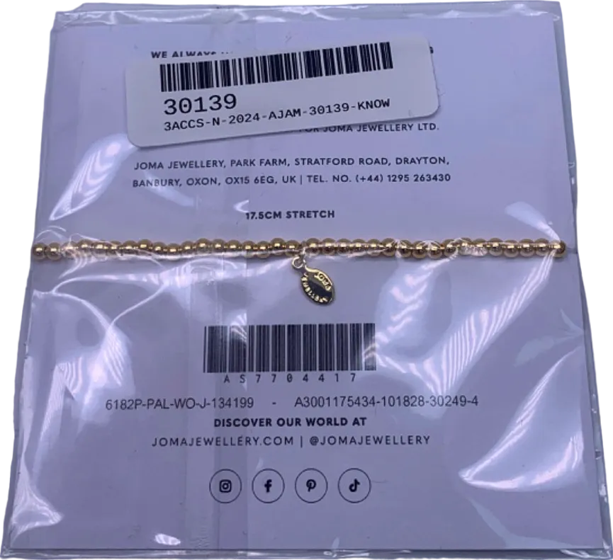 Joma Jewellery Gold 'A Little Thank You Ashley' Bracelet