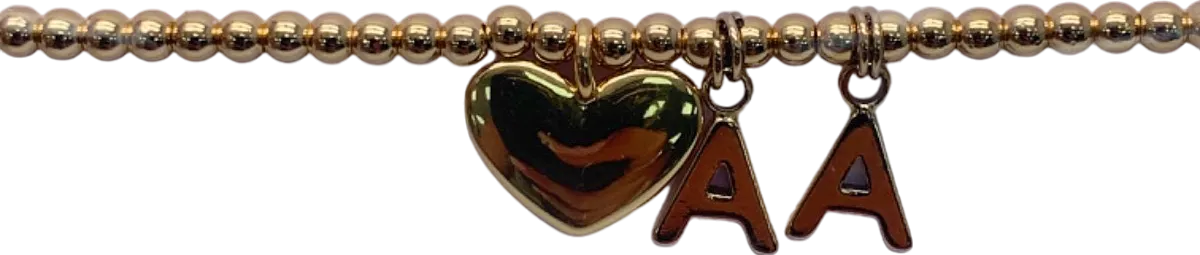 Joma Jewellery Gold Heart Charm Bracelet UK One Size