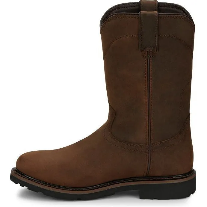 Justin Men's Drywall 10" Waterproof Western Work Boot -Brown- SE4960