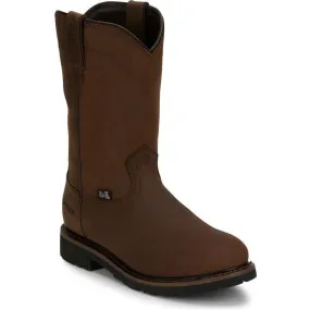 Justin Men's Drywall 10" Waterproof Western Work Boot -Brown- SE4960