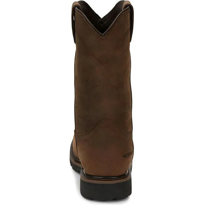 Justin Men's Drywall 10" Waterproof Western Work Boot -Brown- SE4960