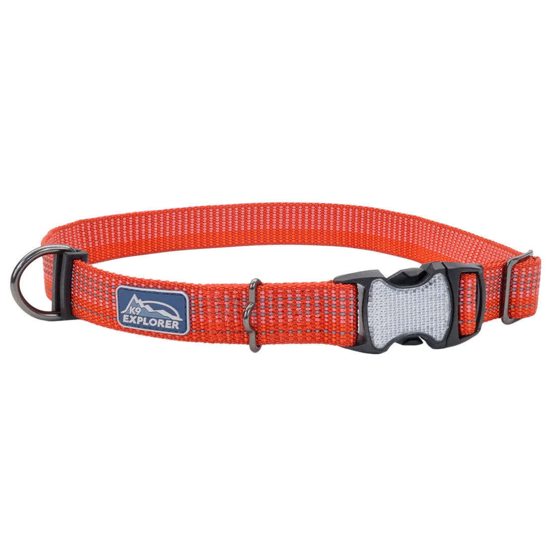 K9 Explorer Brights Reflective Adjustable Dog Collar, Red X-Small