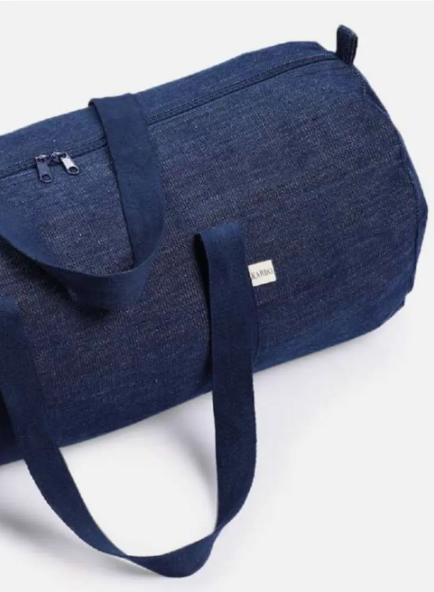 Kardo 100% Handloom Cotton Gym Bag - Navy