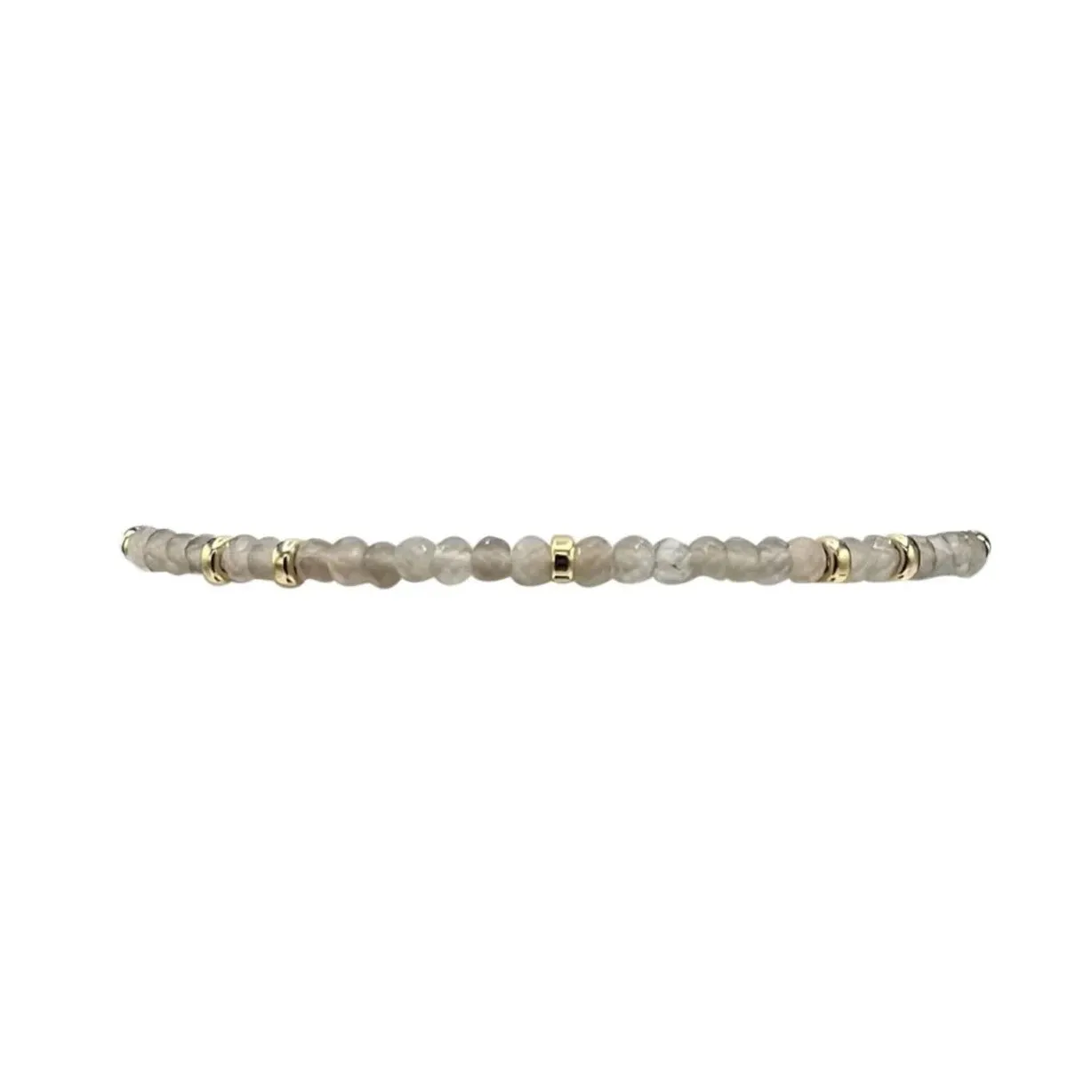 Karen Lazar  - 2mm Yellow Gold Filled Bracelet with Moonstone