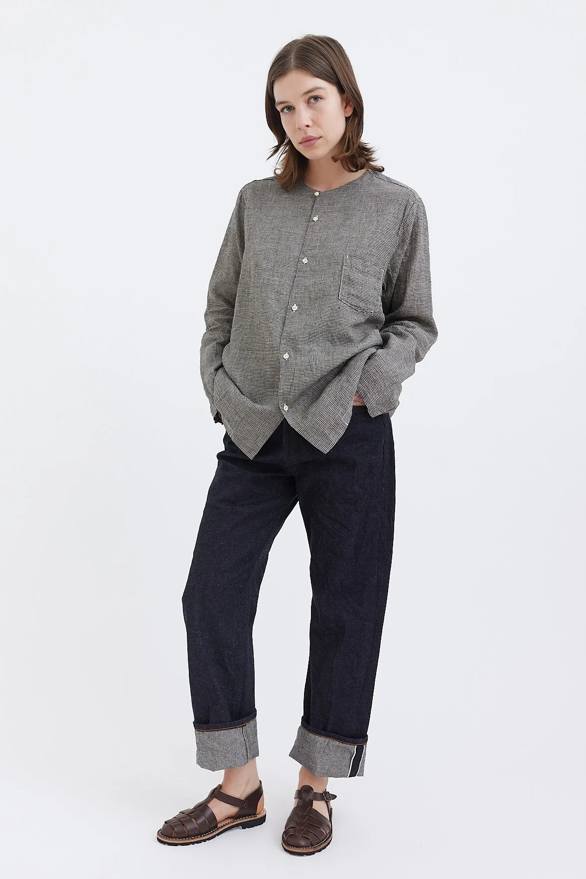 Kaval - No-Collar Shirt Linen