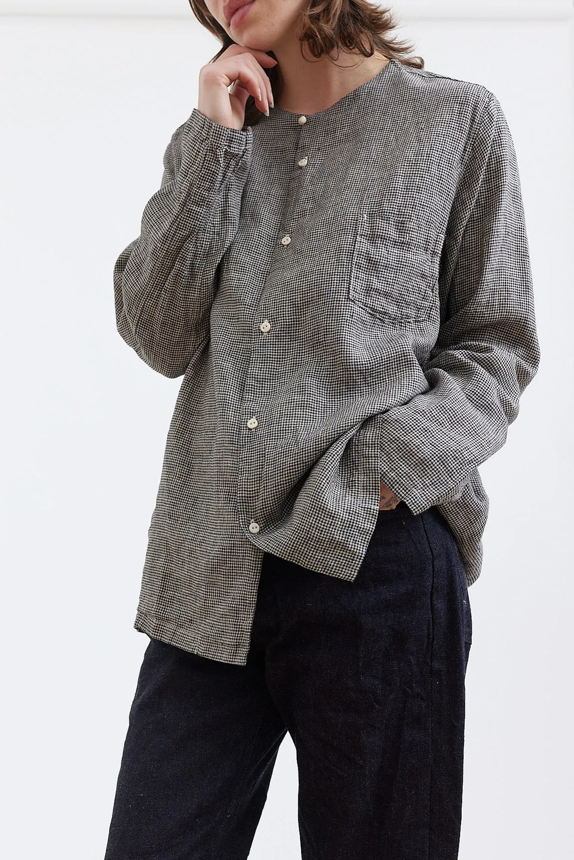 Kaval - No-Collar Shirt Linen