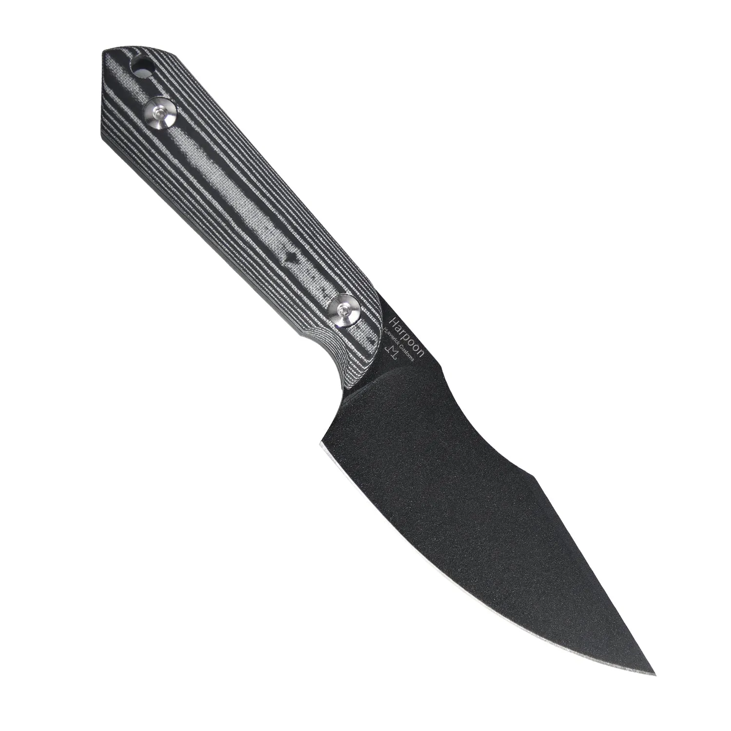 Kizer Harpoon Fixed Blade Knife Micarta Black 1040 (3.86 Black)