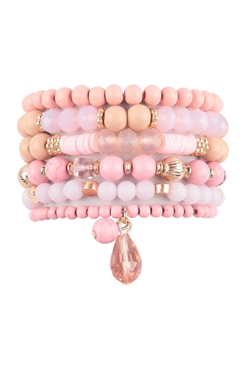 Lourdes Bracelet Set - Pink