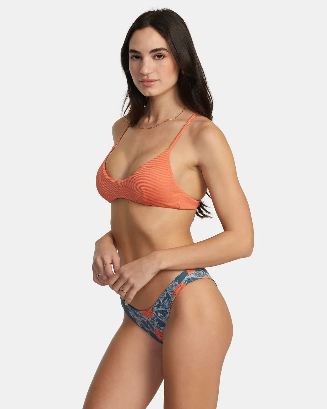 Low-Rise Cheeky Hipster Bikini Bottoms - Stormy Blue