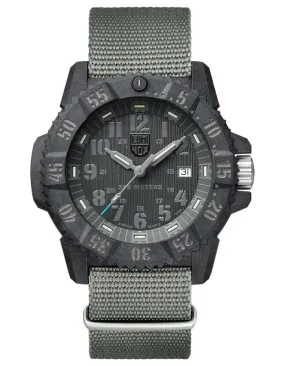 Luminox Master Carbon SEAL Mens Watch - Carbon Case - Gray Webbing Strap - 300M