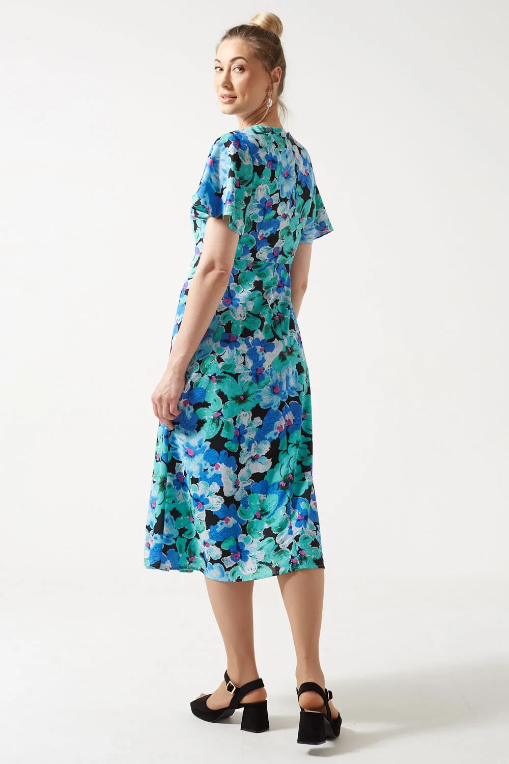 Marc Angelo Flutter Sleeve Dress